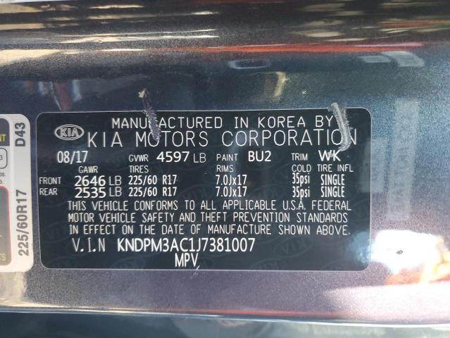 KNDPM3AC1J7381007 KIA Sportage Lx