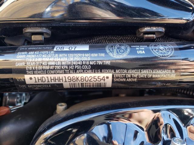 2008 HARLEY-DAVIDSON VRSCDX 1HD1HHH198K802554