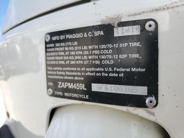 2015 VESPA GTS 300 SU ZAPM459L9F5100365