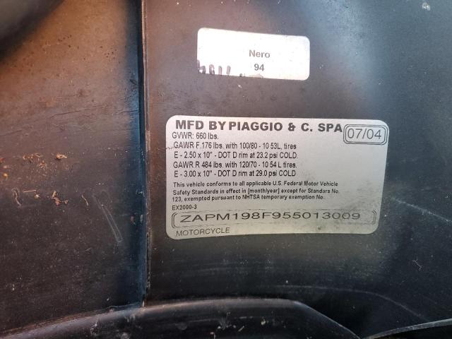 2005 VESPA M198F ZAPM198F955013009