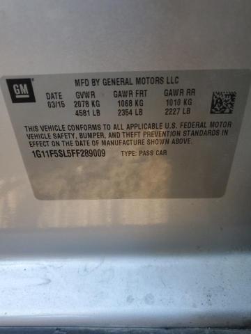 2015 CHEVROLET MALIBU LTZ - 1G11F5SL5FF289009