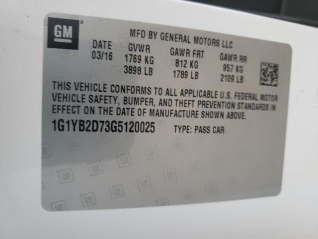 2016 CHEVROLET CORVETTE S - 1G1YB2D73G5120025