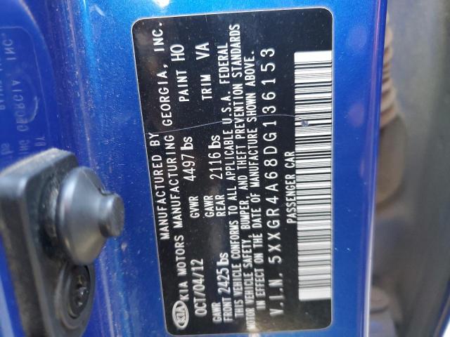 2013 Kia Optima Sx VIN: 5XXGR4A68DG136153 Lot: 56109524