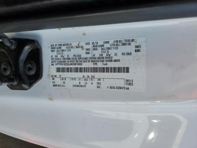 1FTFX1E52JKD81002 Ford F150 Super Cab