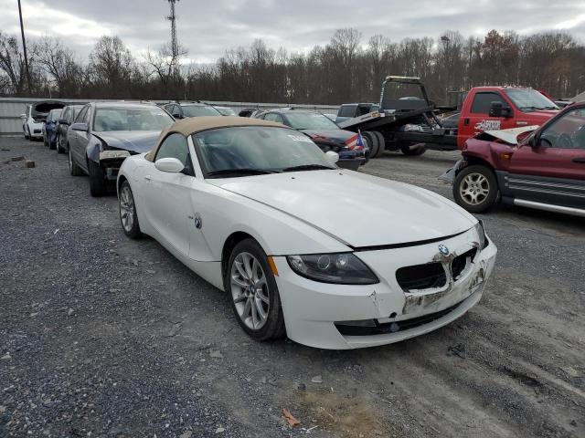 Salvage cars for sale from Copart York Haven, PA: 2007 BMW Z4