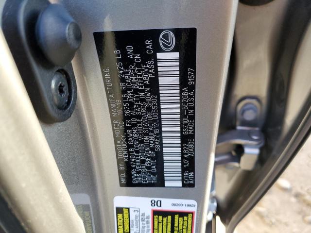 2020 LEXUS ES 350 LUX 58AEZ1B12LU055302