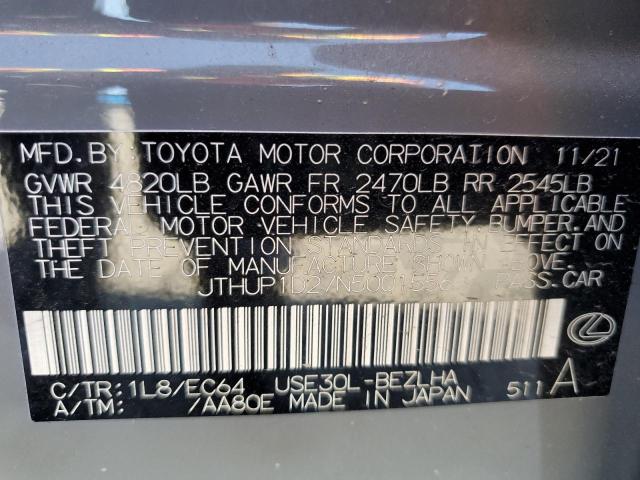 2022 LEXUS IS 500 F S JTHUP1D27N5001556