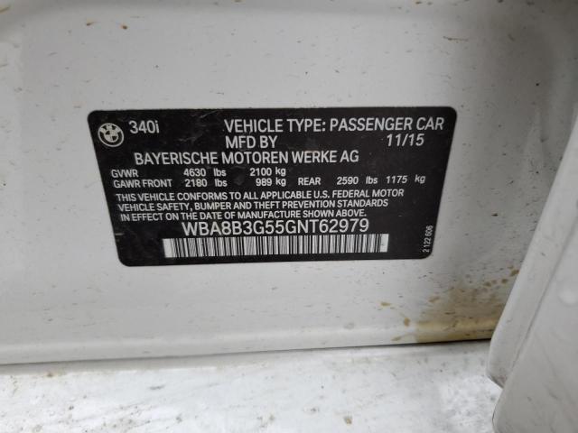 2016 BMW 340 I - WBA8B3G55GNT62979