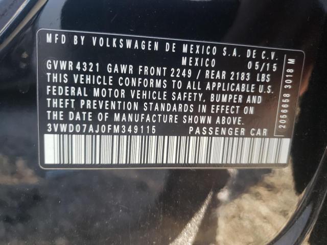 2015 VOLKSWAGEN JETTA SE - 3VWD07AJ0FM349115
