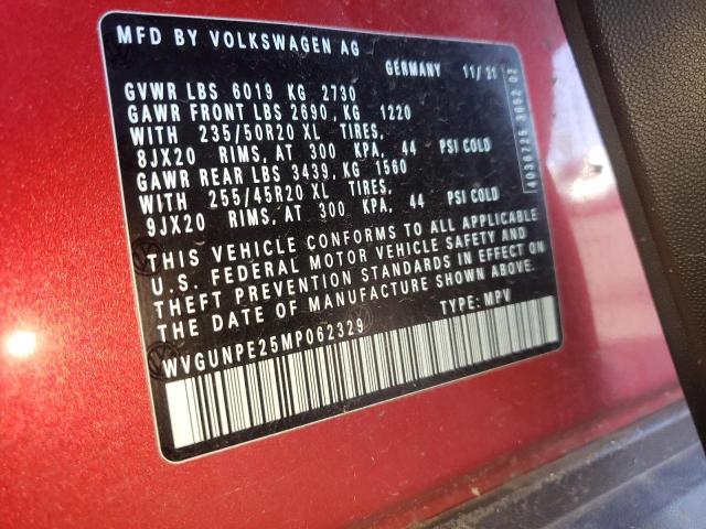 2021 VOLKSWAGEN ID.4 PRO S WVGUNPE25MP062329