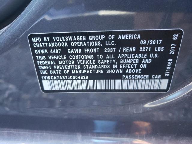 2018 VOLKSWAGEN PASSAT SEL - 1VWCA7A37JC004829