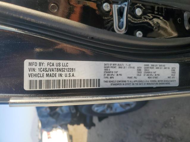 2022 JEEP WAGONEER S 1C4SJVAT8NS212281