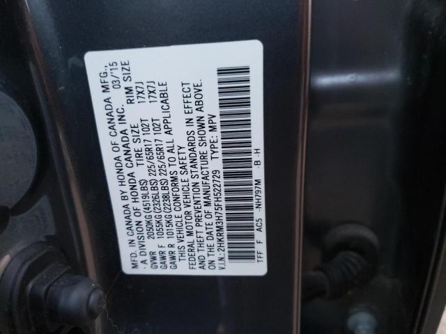 2015 HONDA CR-V EXL - 2HKRM3H75FH522729