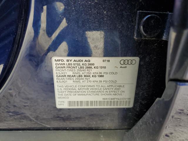 2018 AUDI SQ5 PRESTI WA1C4AFY4J2222190