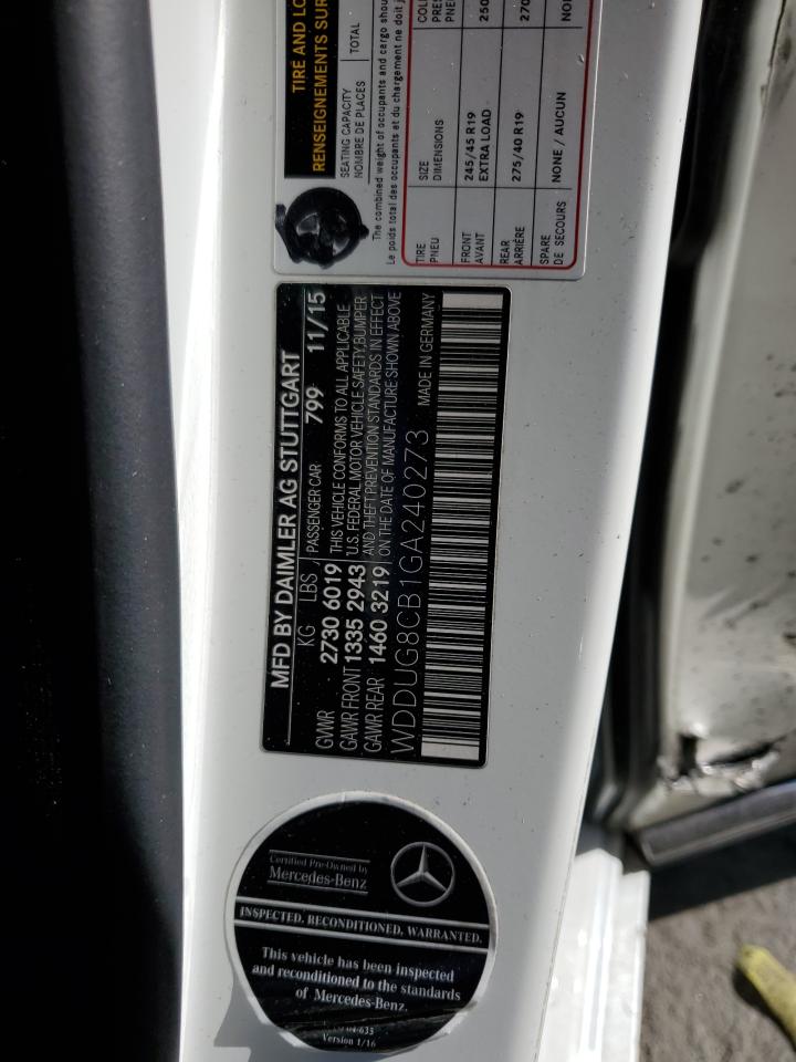 WDDUG8CB1GA240273 2016 Mercedes-Benz S 550