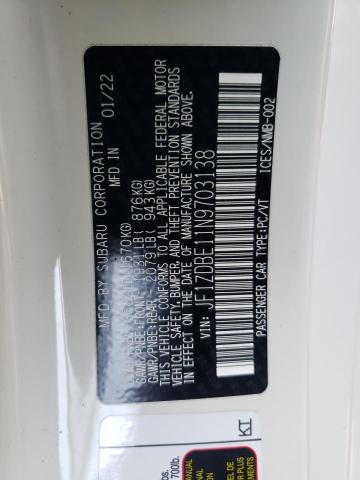 2022 SUBARU BRZ LIMITE JF1ZDBE11N9703138