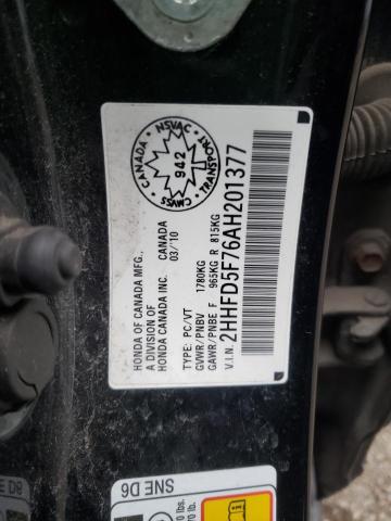 2HHFD5F76AH201377 Acura Csx Technology