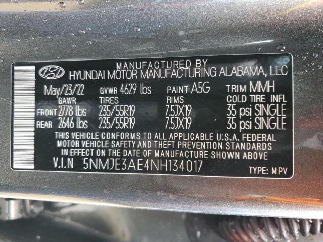 2022 HYUNDAI TUCSON LIM - 5NMJE3AE4NH134017