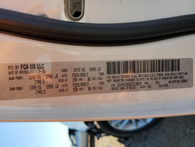 3C4PDCBG9GT218675 Dodge Journey Sxt