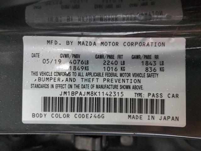 2019 MAZDA 3 - JM1BPAJM8K1142315