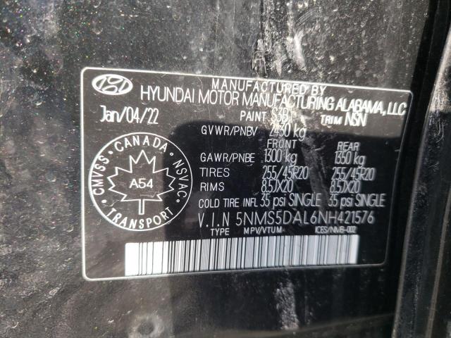 2022 HYUNDAI SANTA FE C 5NMS5DAL6NH421576