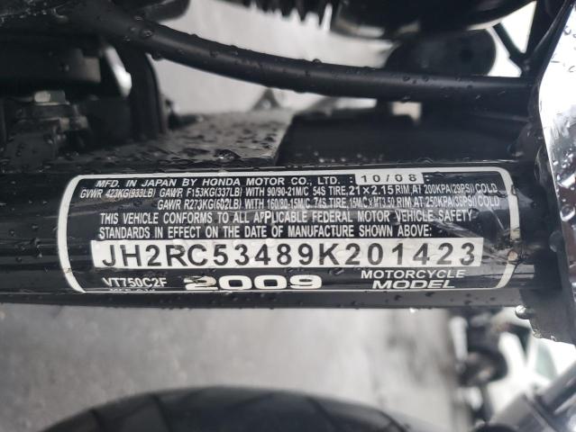 2009 HONDA VT750 C2F JH2RC53489K201423