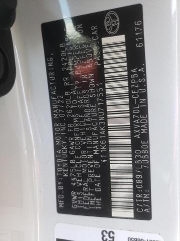 2022 TOYOTA CAMRY XSE - 4T1K61AK3NU717551