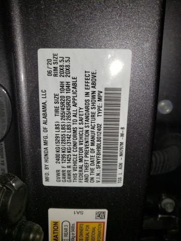 2020 HONDA PASSPORT T 5FNYF8H90LB012402