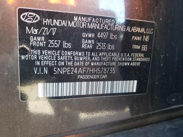 5NPE24AF7HH578735 Hyundai SONATA SE