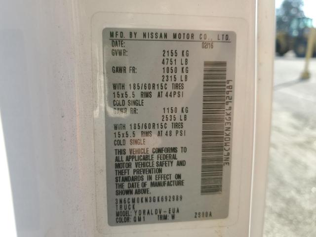 2016 NISSAN NV200 2.5S - 3N6CM0KN3GK692989