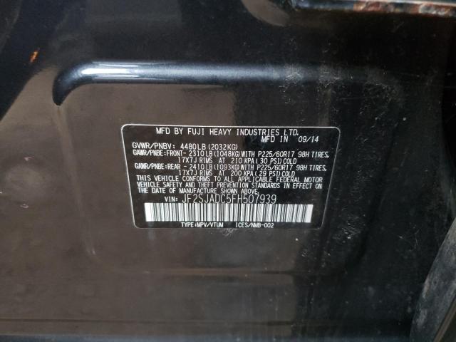 VIN JF2SJADC5FH507939 2015 SUBARU FORESTER no.12