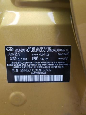 2021 HYUNDAI SONATA N L 5NPEK4JCXMH130909