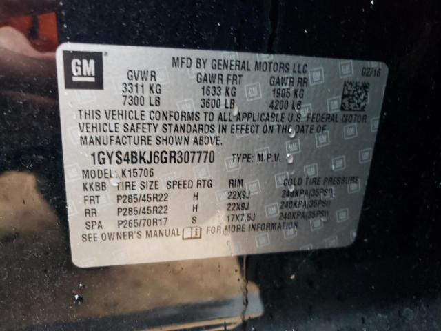 2016 CADILLAC ESCALADE L - 1GYS4BKJ6GR307770