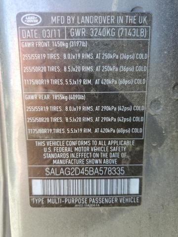 SALAG2D45BA578335 Land Rover LR4
