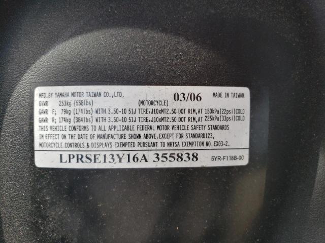 2006 YAMAHA YJ125 LPRSE13Y16A355838