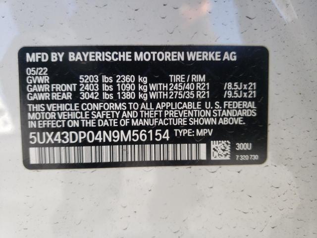 2022 BMW X3 SDRIVE3 - 5UX43DP04N9M56154
