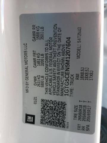 2021 GMC CANYON ELE 1GTG5CEN5M1207604