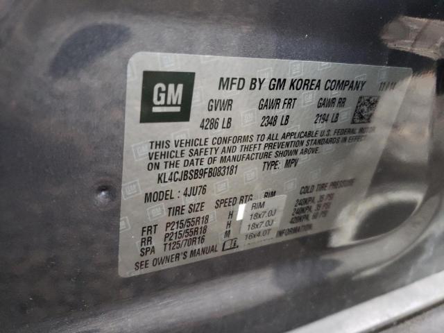 2015 BUICK ENCORE CON - KL4CJBSB9FB083181
