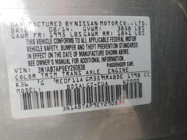 3N1AB7AP9EY290838 Nissan SENTRA S