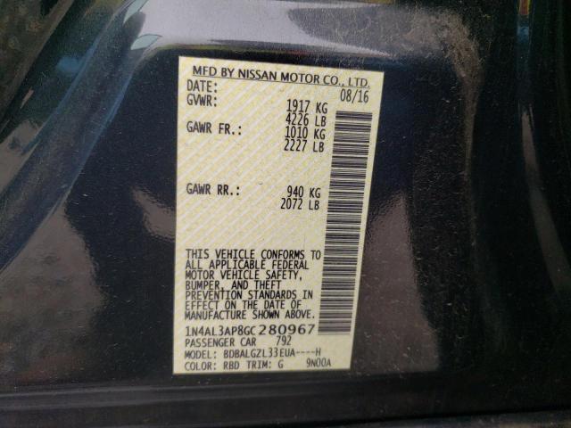 2016 NISSAN ALTAMA - 1N4AL3AP8GC280967