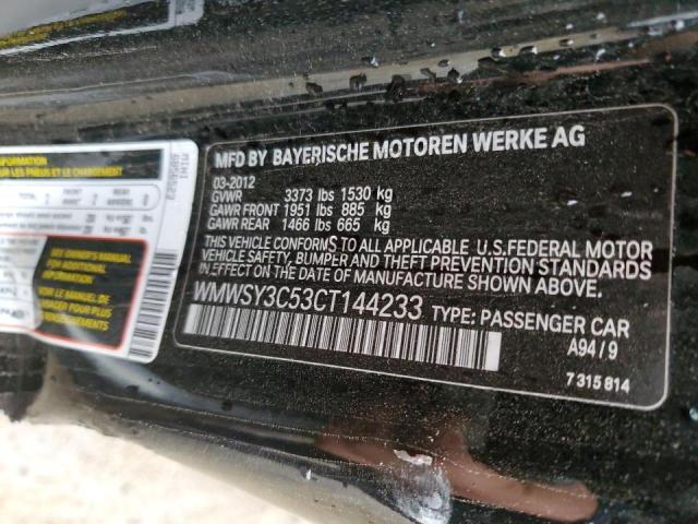 WMWSY3C53CT144233 Mini Cooper Roadster S