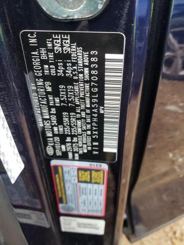 5XYPH4A59LG708383 KIA SORENTO EX