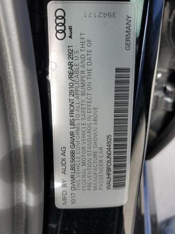 2018 AUDI S6 PRESTIG WAUHFBFC6JN044925