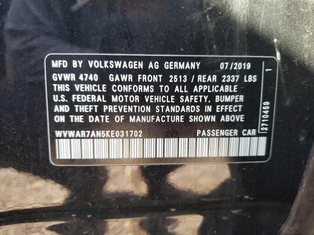 2019 VOLKSWAGEN ARTEON SE WVWAR7AN5KE031702