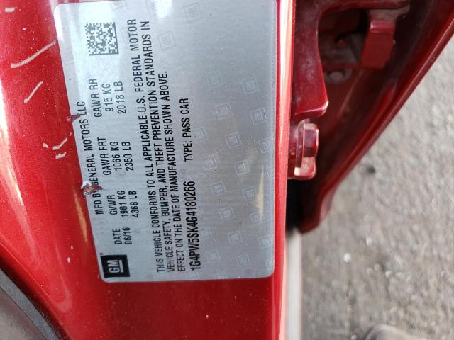 1G4PW5SK4G4180266 Buick Verano Sport Touring