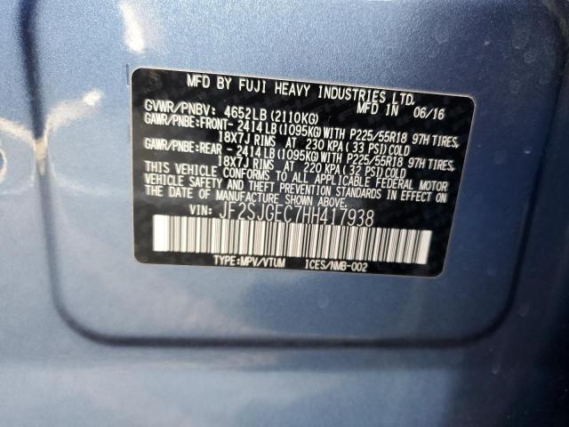 JF2SJGEC7HH417938 Subaru Forester 2.0xt Premium