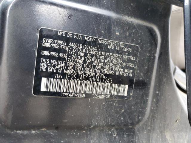2017 SUBARU FORESTER 2 - JF2SJAEC9HH417243