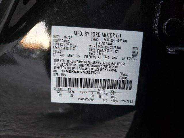 2022 FORD EXPLORER T 1FMSK8JH7NGB55208