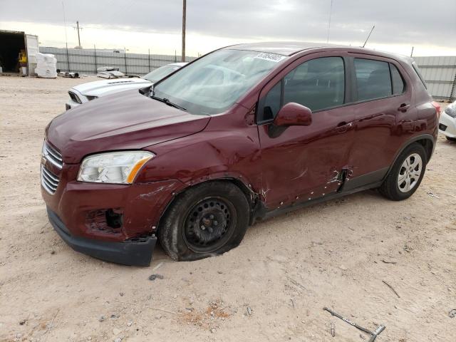 Salvage cars for sale at Andrews, TX auction: 2016 Chevrolet Trax LS