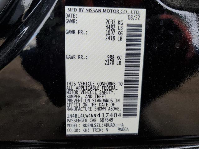 1N4BL4CW4NN417404 Nissan ALTIMA SR
